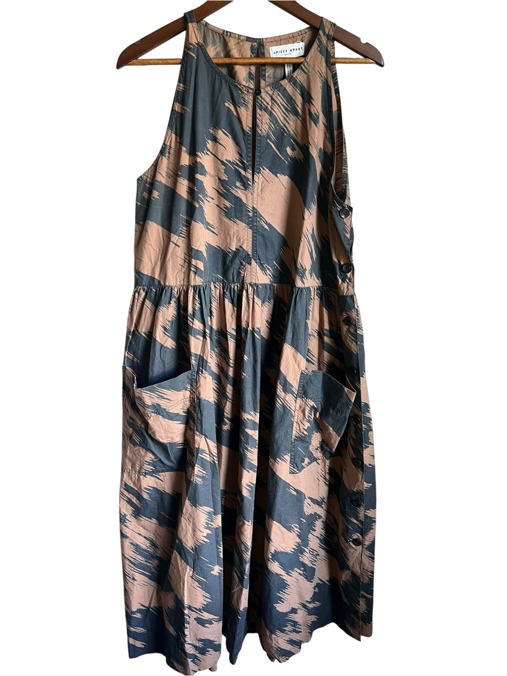 Boho Artsy Apiece Apart Oversized San Cristobal Trapeze Maxi Dress L Faded Maxi